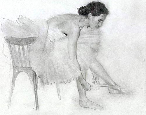 Рисунок карандашом балерины