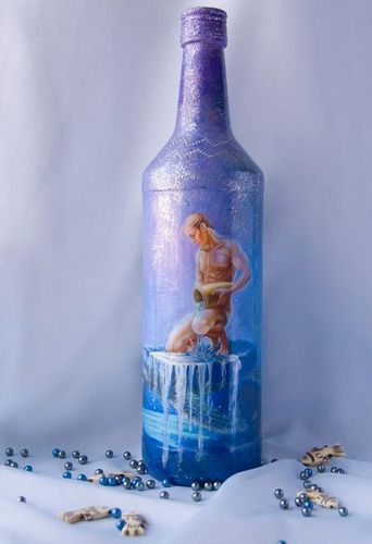 Декупаж бутылки для мужчины: на день рождения оформление, мастер-класс мужской, тема коньячная, подарок