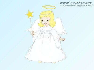 Как нарисовать ангела поэтапно