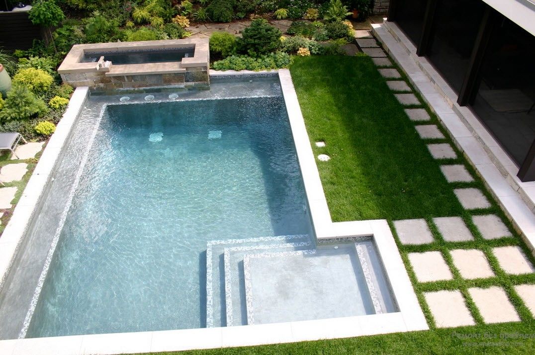Дизайн небольшого открытого бассейна
