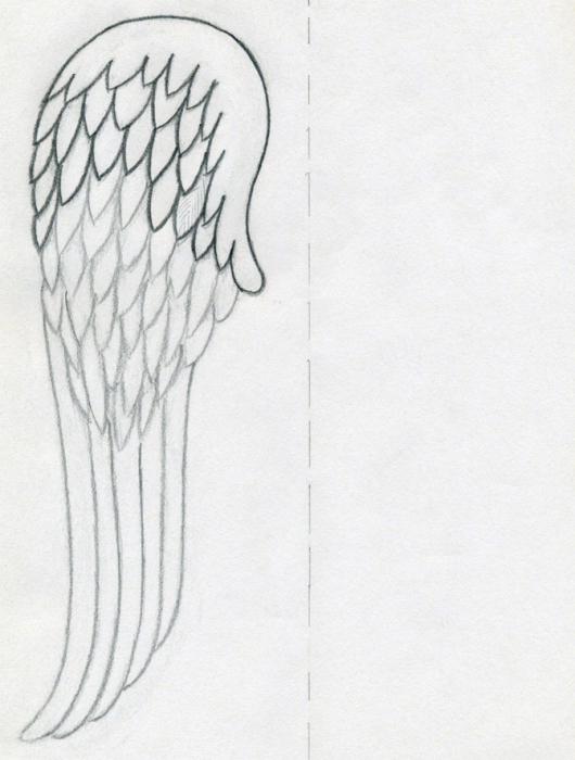 как нарисовать крылья ангела