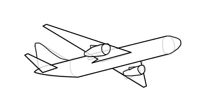 как рисовать самолет поэтапно 