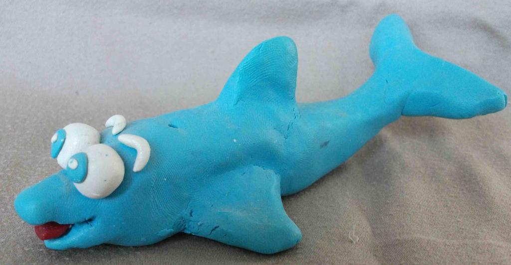акула из пластилина