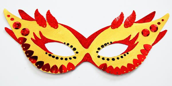 как раскрасить карнавальную маску