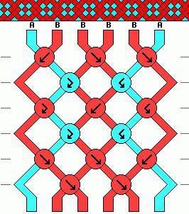 схемы фенечек косым плетением