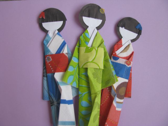 японка кукла из бумаги