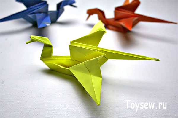 простой дракон оригами