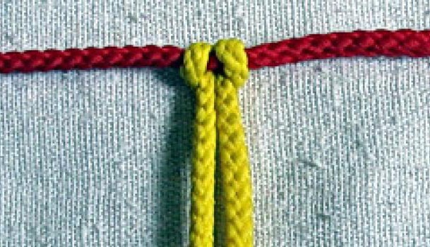 Техника плетения макроме замочек внутрь