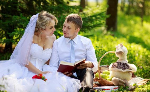 летняя свадебная фотосессия пикник