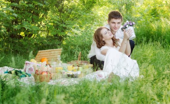 пикник свадебная летняя фотосессия